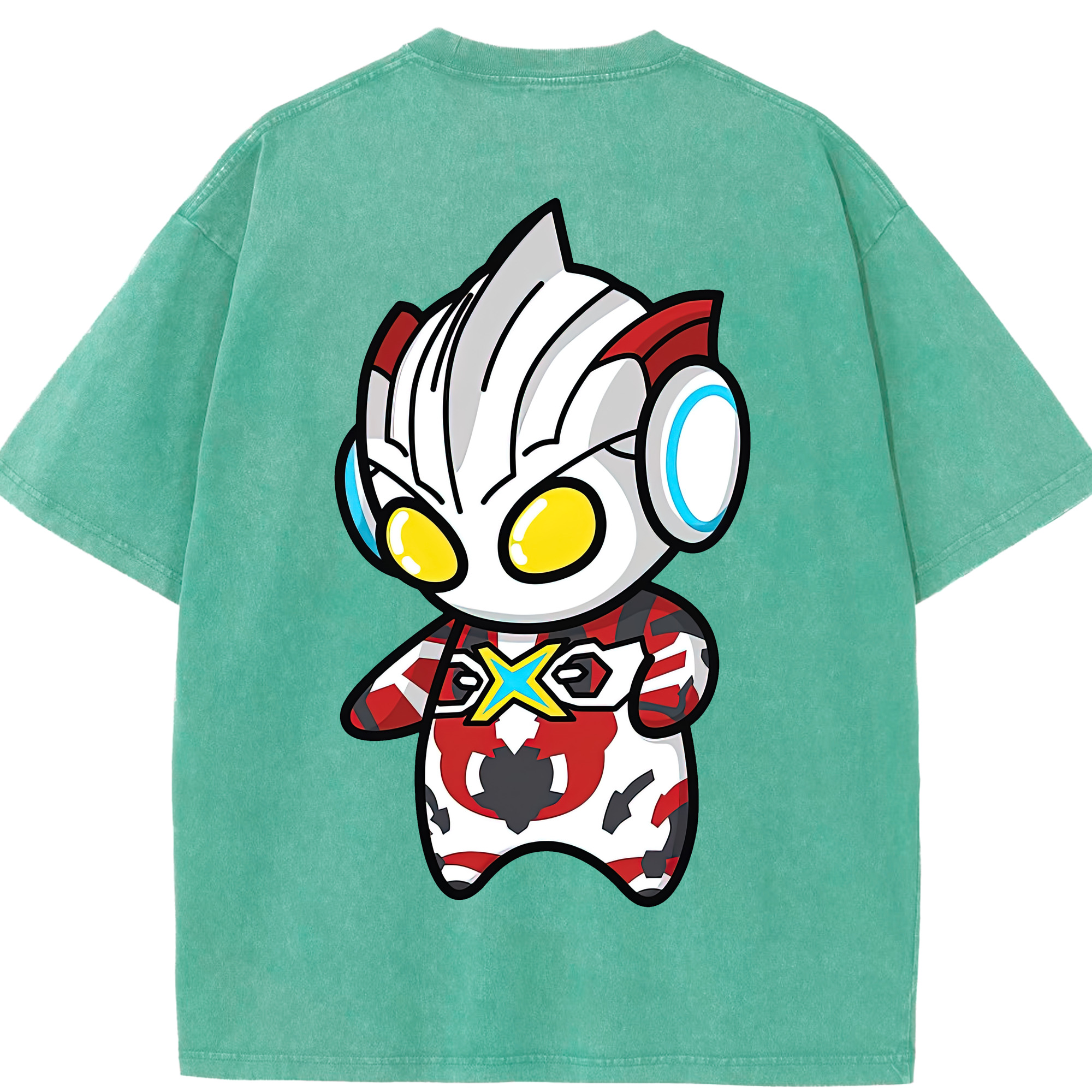 （画像用） ウルトラマン Ultraman 綿100% ヴィンテージ風 半袖Tシャツ（背面プリント）